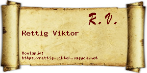 Rettig Viktor névjegykártya